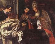 Jacopo Vignali St.Silvester,Pope,Baptizes the Emperor Constantine
